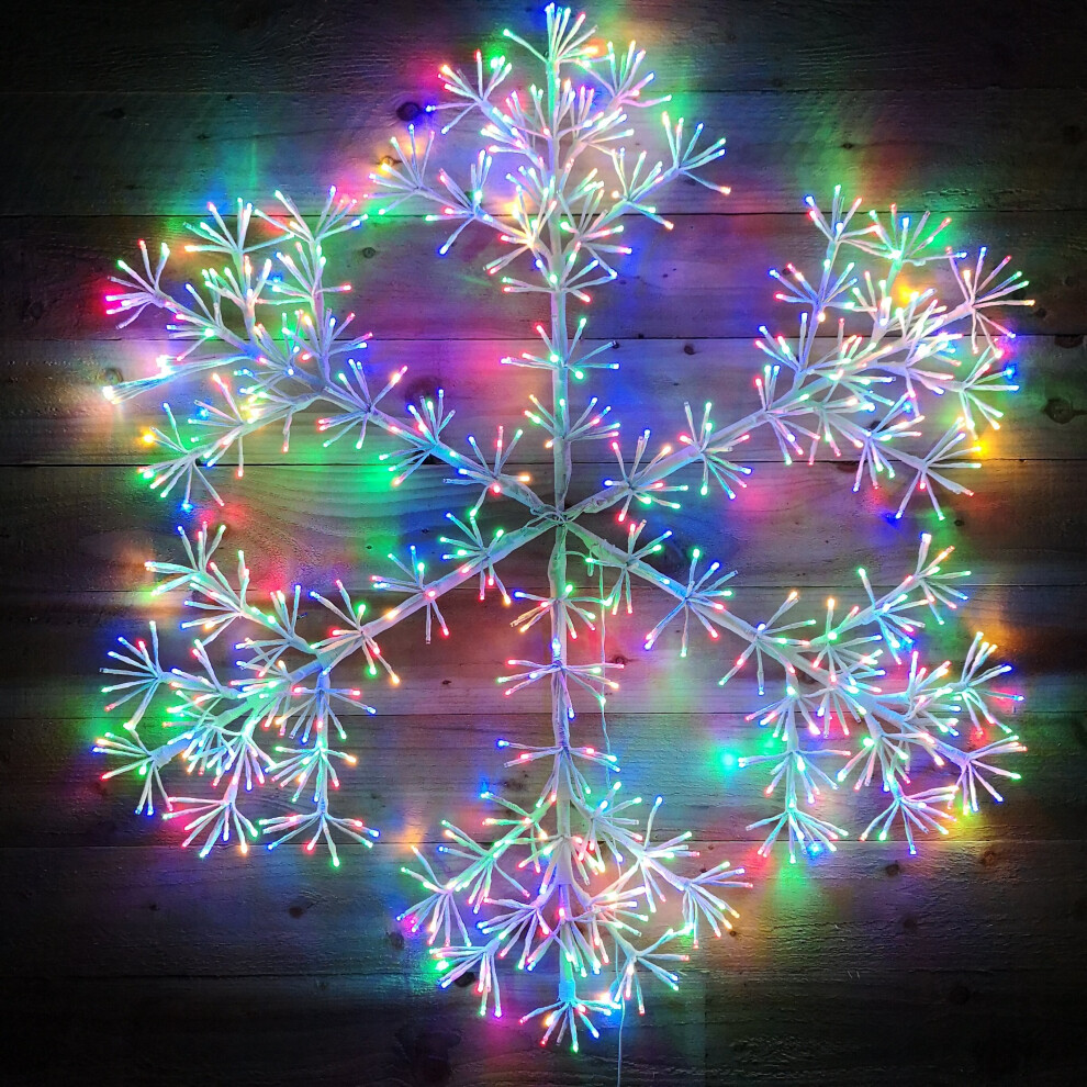 Premier Multi Coloured Starburst Christmas Snowflake 120cm