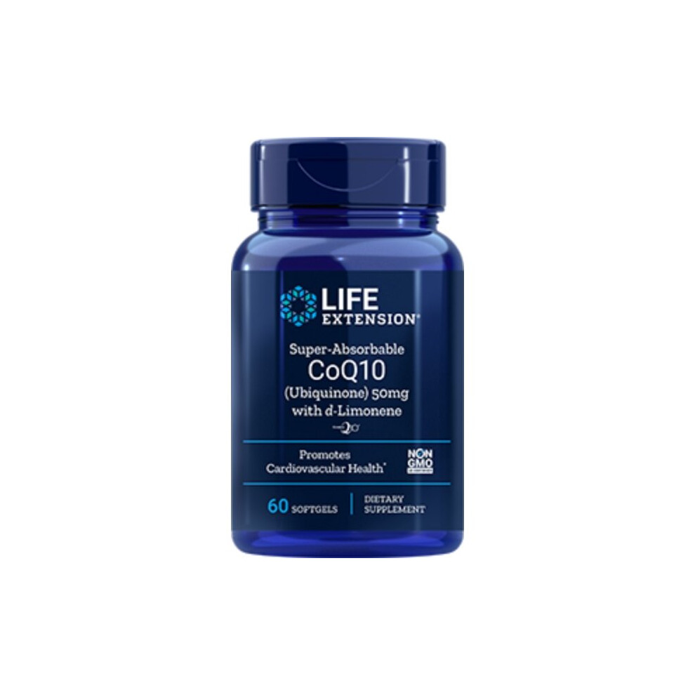 Life Extension Super-Absorbable Coq10 With D-Limonene, 50 Mg, 60 Softgels