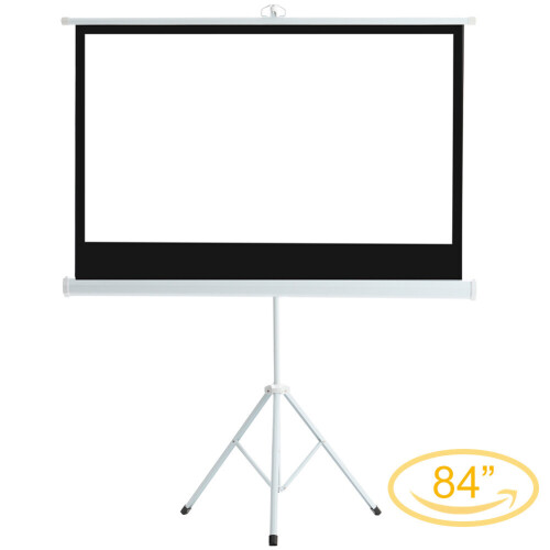 Living And Home Portable Projector Screen with Tripod Stand 84in Home Cinema 1