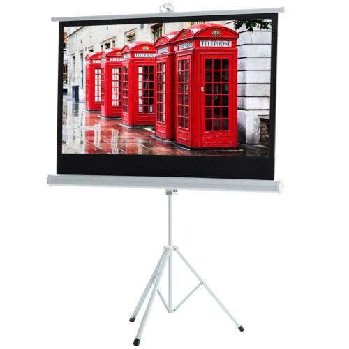 Living And Home Portable Projector Screen with Tripod Stand 84in Home Cinema