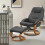 Living And Home (Black) Swivel Recliner Chair Sofa with Footstool 2