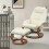 Living And Home (Beige) Swivel Recliner Chair Sofa with Footstool 2