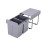 Living And Home (2x20L) 40Litre Pulll Out Recycling Waste Bin Kitchen Cabinet Base Unit 400mm Soft Close 3