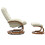 Living And Home (Beige) Swivel Recliner Chair Sofa with Footstool 3