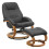 Living And Home (Black) Swivel Recliner Chair Sofa with Footstool 4