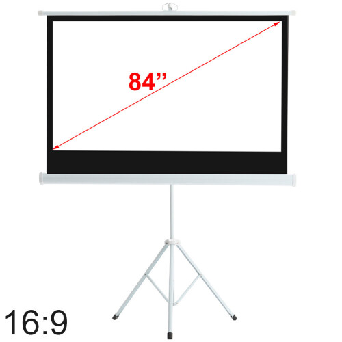 Living And Home Portable Projector Screen with Tripod Stand 84in Home Cinema 2