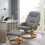 Living And Home (Grey) Swivel Recliner Chair Sofa with Footstool 2