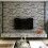 Living And Home Modern Stacked 3D Stone Wallpaper Roll Grey Charcoal Brick Slate Wall Effect 10M 7