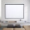 Living And Home (100 in) Projector Screen Manual Pull Down Wall Mounted Matt White Home Cinema 1