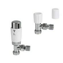Center Plus 15mm Angled TRV Thermostatic Radiator Valve & Locks Pack