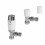 Center Plus 15mm Angled TRV Thermostatic Radiator Valve & Locks Pack 1