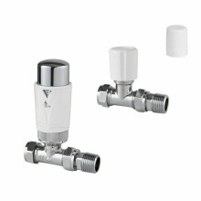 Center Plus 15mm Straight TRV Thermostatic Radiator Valve & Locks Pack