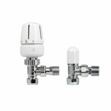 Center 15mm Angled TRV Thermostatic Radiator Valve & Lockshield