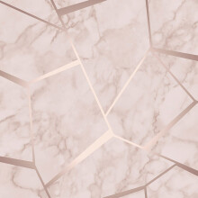 Fractal Marble Wallpaper Granite Cloudy Metallic Rose Gold Luxury Fine Decor