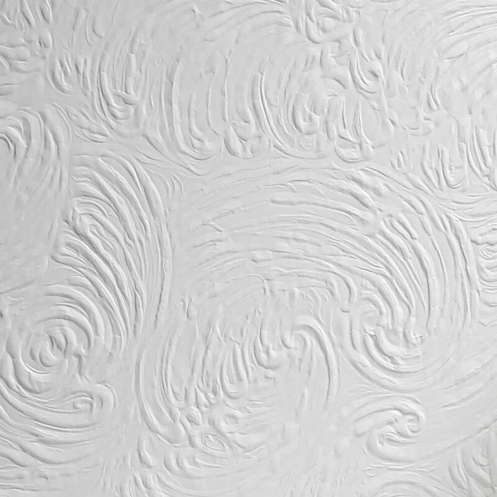 Anaglypta Richard Paintable Wallpaper White Textured Embossed Ceilings Vinyl