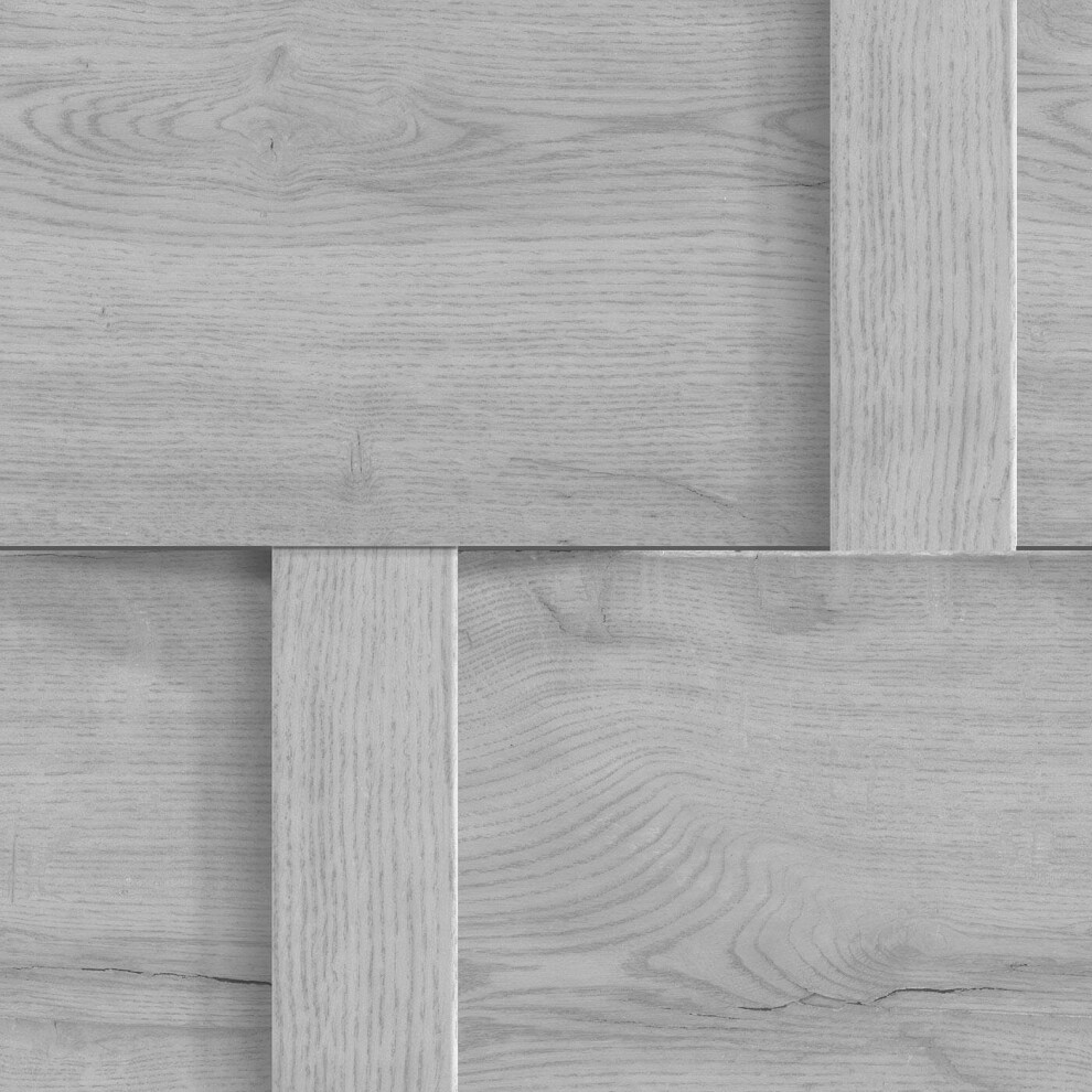 Debona Harrow Wood Panel Effect Wallpaper Paste The Paper Grey