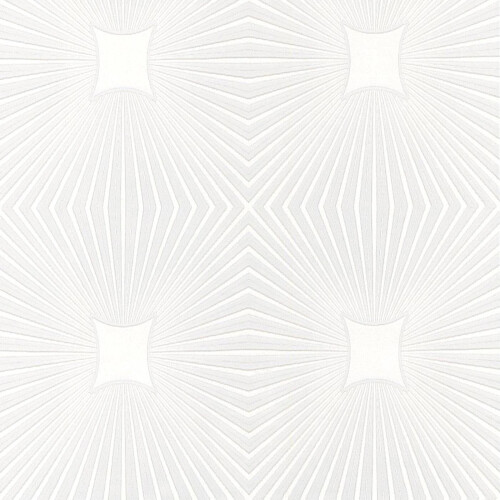 AS Creation A.S Creation Blown Vinyl White Paintable Embossed Wallpaper Starburst