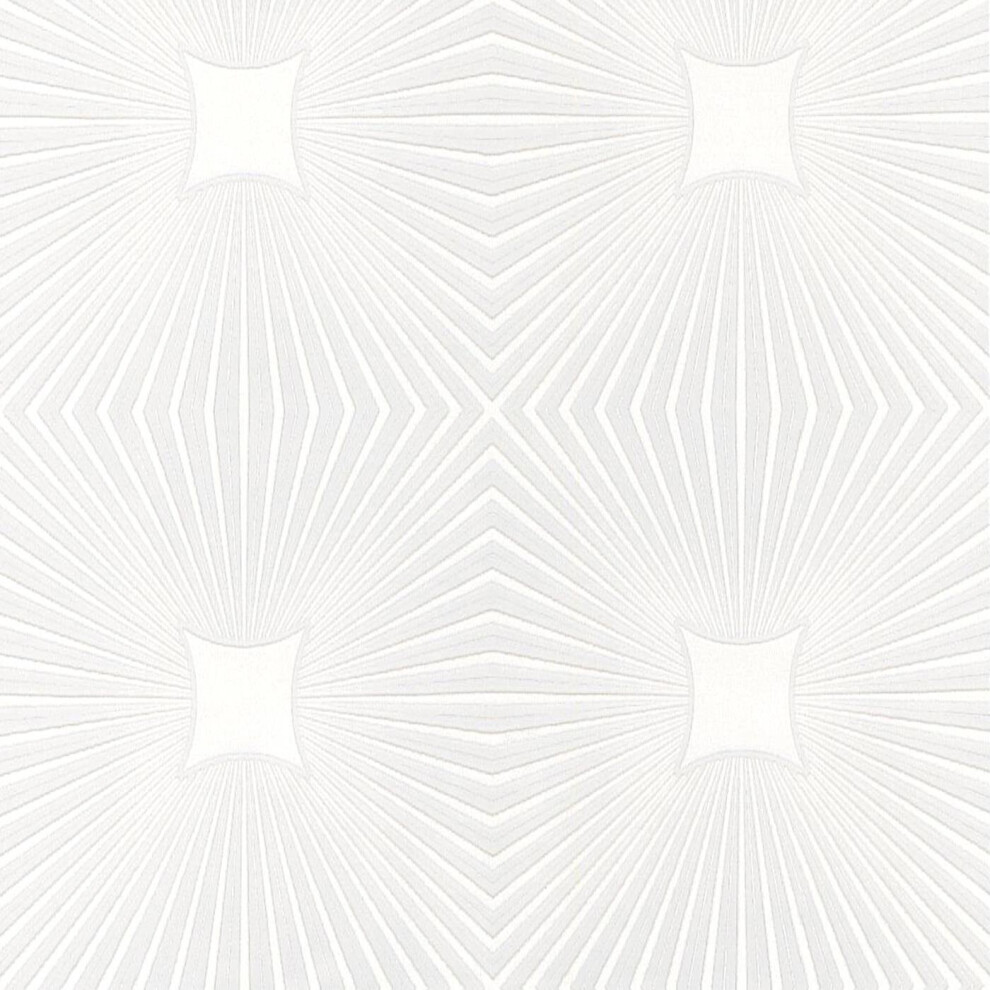 As Creation A.s Creation Blown Vinyl Paintable Embossed Wallpaper Starburst White