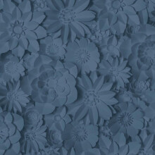 3D Effect Floral Wallpaper Washable Flowers Fine Decor Dimensions Navy