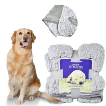 Dog Blanket Puppy Cosy Reversible Comfy Warm Grey Double Sided Pet Cat Cover