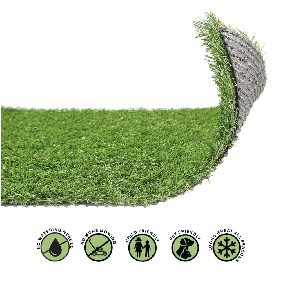 Artificial Grass 1x4m Garden Outdoor Green Fake Lawn Astro Turf 20mm