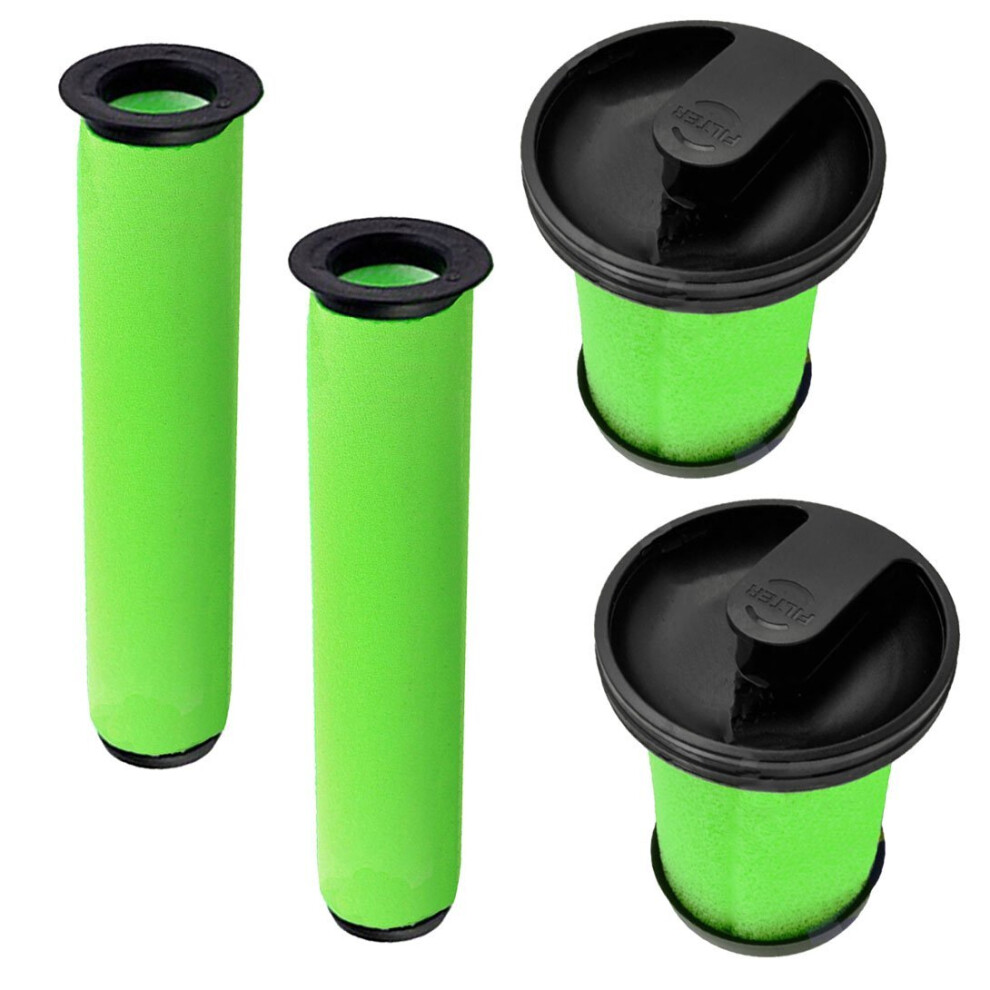 Spares2go Washable Foam Filters Kit For Gtech System - Airram K9 Mk2 + Multi K9 Mk2 Cordless Vacuum Cleaners (2 Of Each)