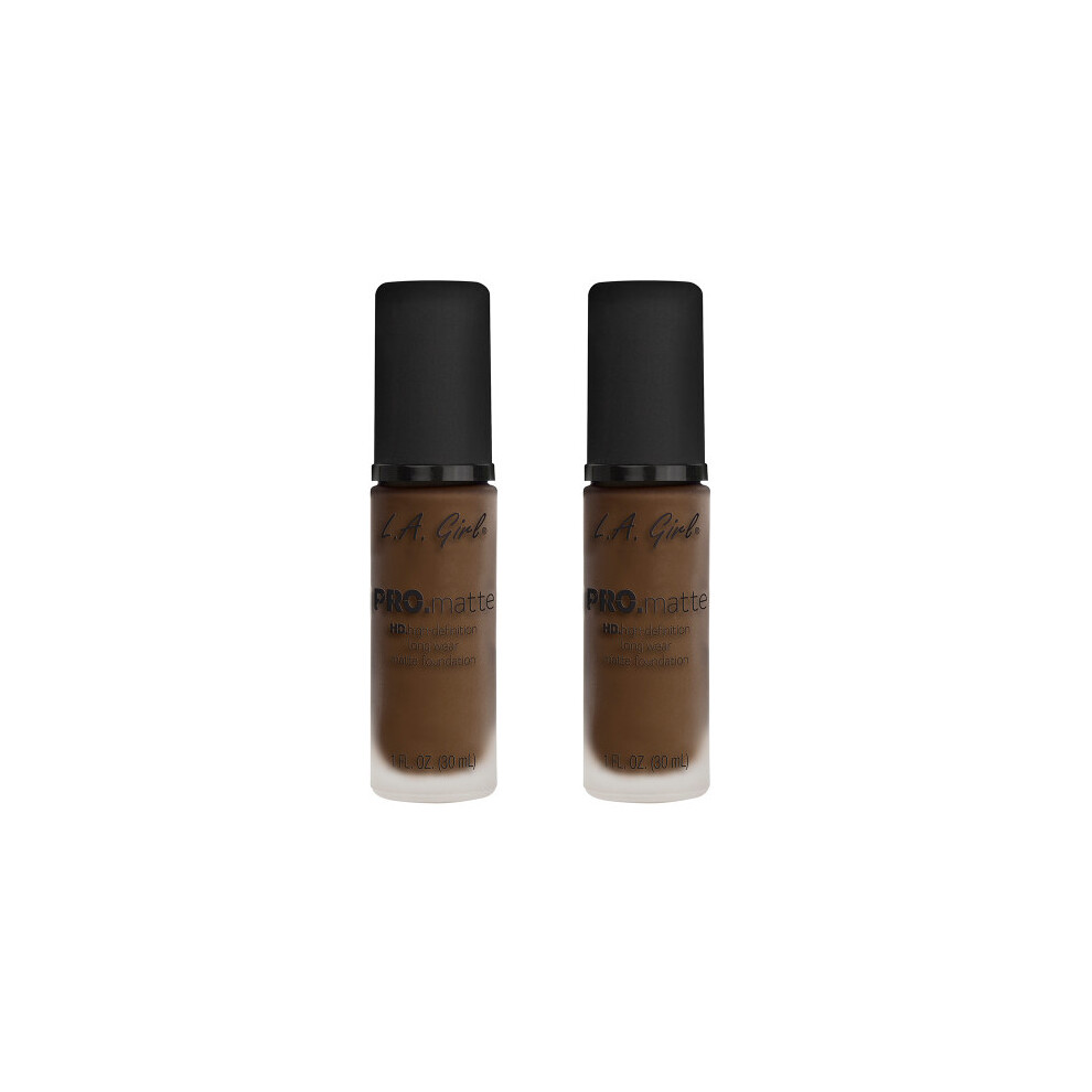 L.A. Girl Pro Matte HD Liquid Foundation Espresso 30ml x2