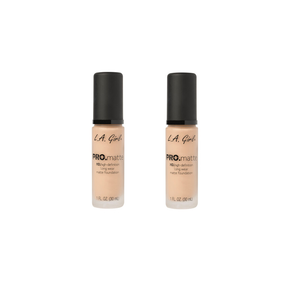 L.A. Girl Pro Matte HD Liquid Foundation Sand 30ml x2