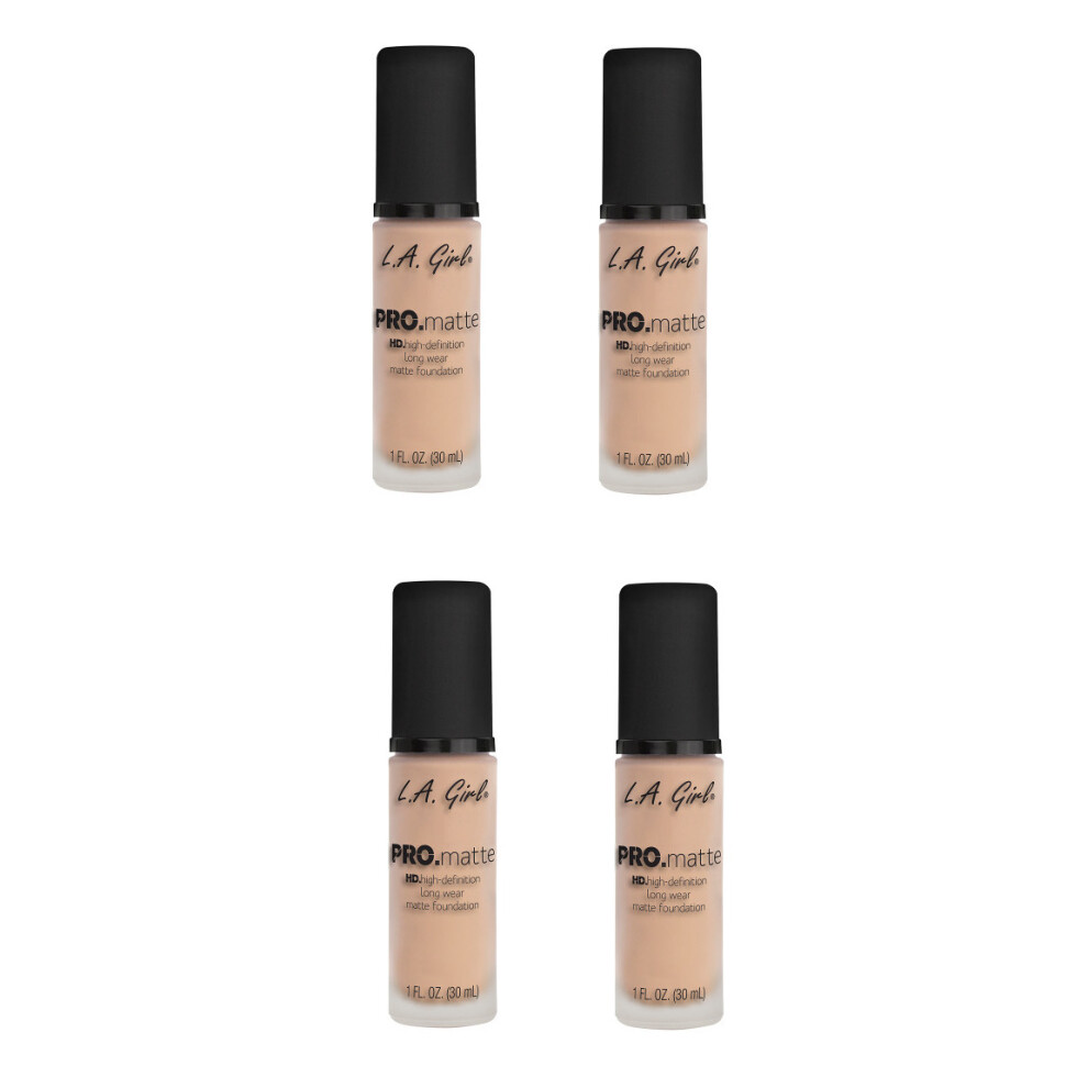 L.A. Girl Pro Matte HD Liquid Foundation Porcelain 30ml x4