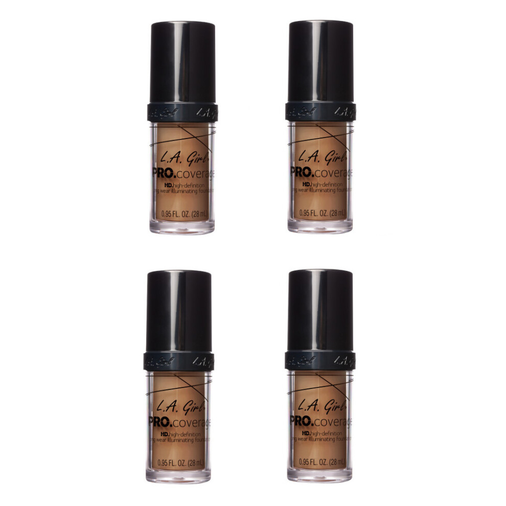 L.A. Girl Pro Coverage HD Illuminating Liquid Foundation Toast 28ml x4