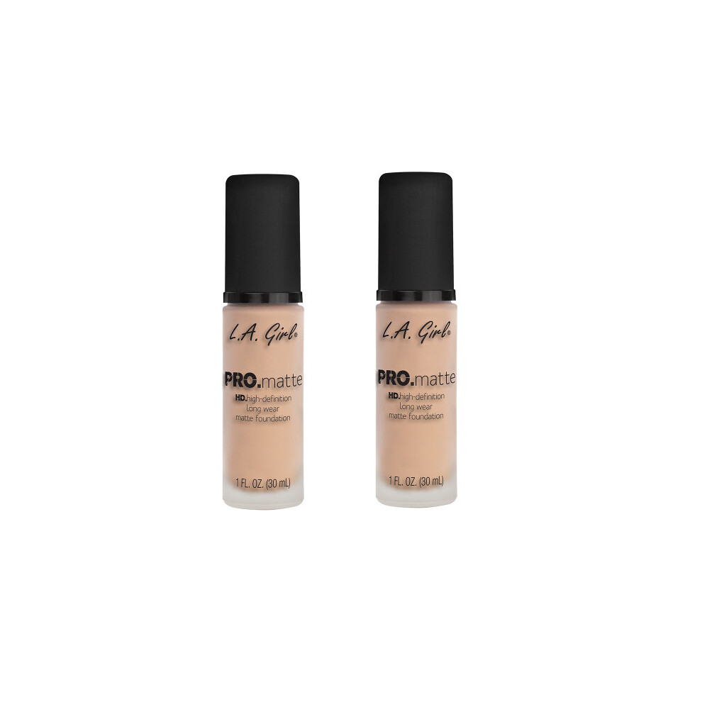 L.A. Girl Pro Matte HD Liquid Foundation Porcelain 30ml x2