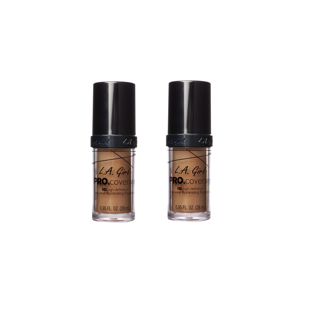 L.A. Girl Pro Coverage HD Illuminating Liquid Foundation Toast 28ml x2