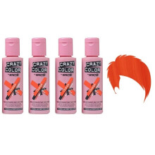 Crazy Color Hair Dye 100ml - Orange x4