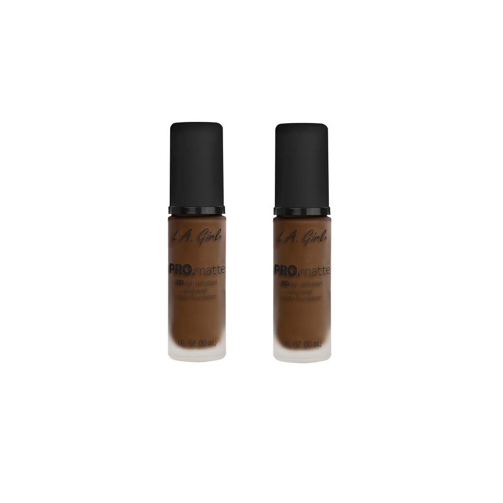 L.A. Girl Pro Matte HD Liquid Foundation Chestnut 30ml x2