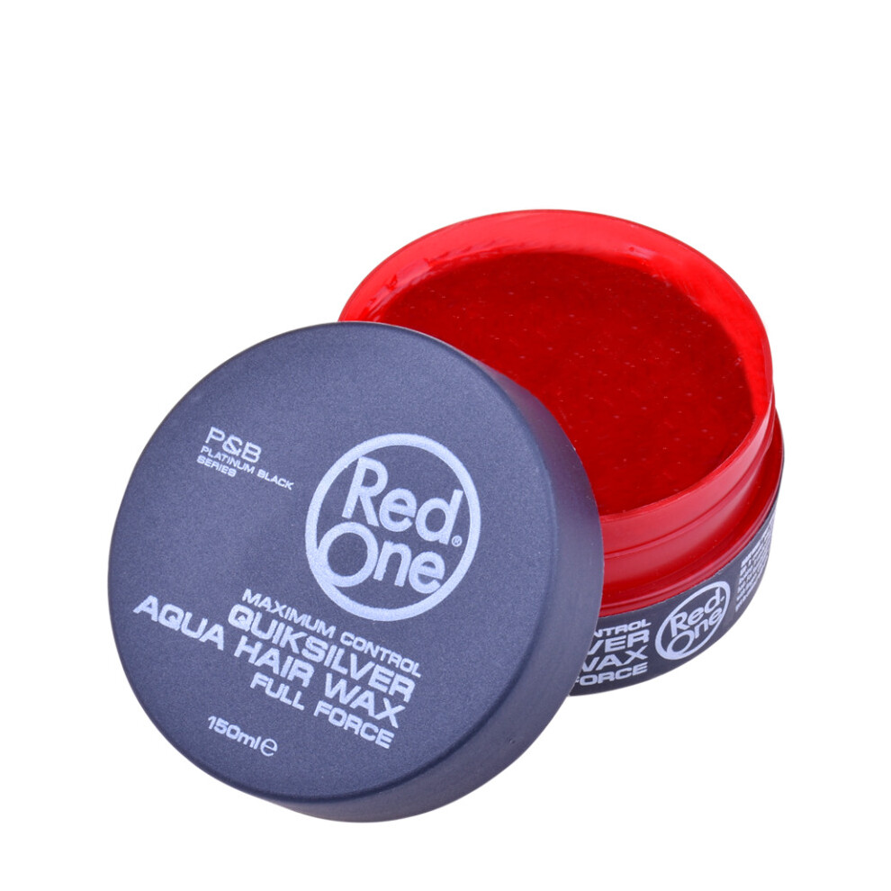 Redone Quicksilver Aqua Hair Wax Full Force 150Ml - Long-Lasting Hold, Non-Flaking, Masculine Scent, Water-Soluble