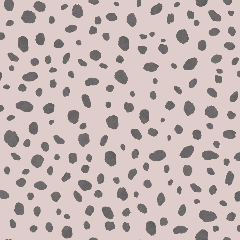 Dalmatian Dots Wallpaper Holden Animal Print Black Pink Trendy Contemporary 5022976129412