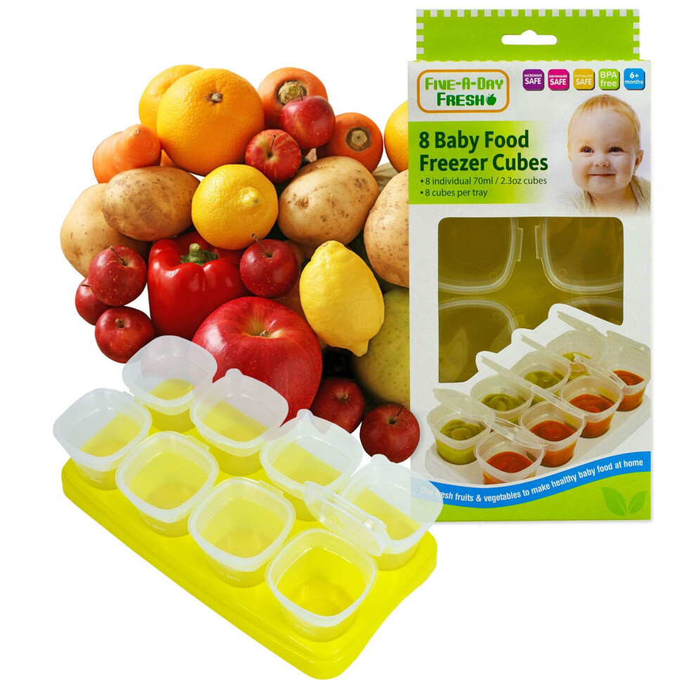 Baby Weaning Food Freezing Cubes Tray Pots Freezer Storage Containers