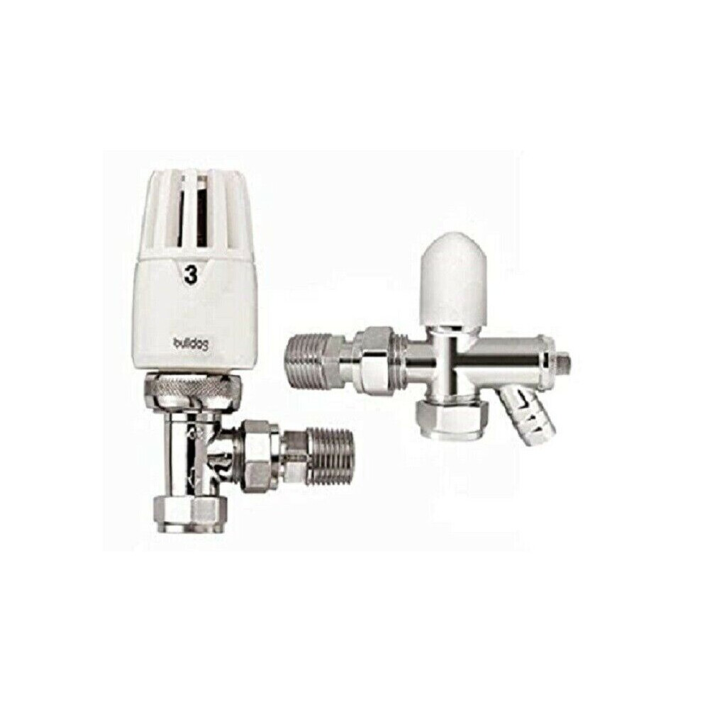 Pegler Bulldog 15Mm Angle Trv Thermostatic Radiator Valve L/Shield D/O 7427132487876