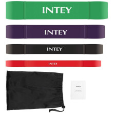 INTEY Pull Up Assist Band Set of 4 - 4 Resistance Levels: 35, 65, 85, 125 lb - Carry Bag & Gift Box