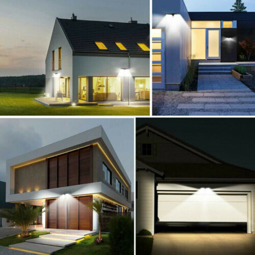 100LED Dual Security Detector Solar Spot Lights Motion Sensor Outdoor Floodlight 1