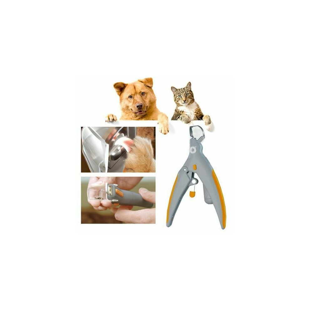 Pet Dog Cat Nail Claw Clippers Trimmer Scissors Cutters With LED