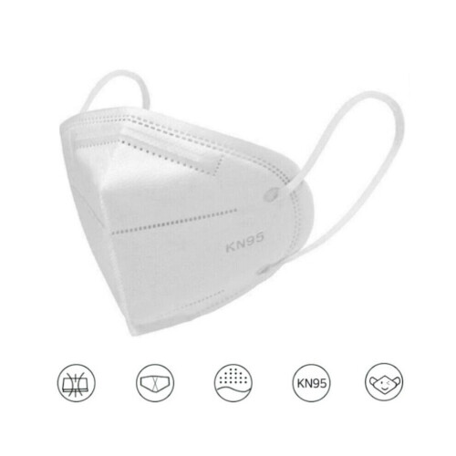 Masque KN95 jetable, à 5 couches, couvre-bouche, 5 pièces