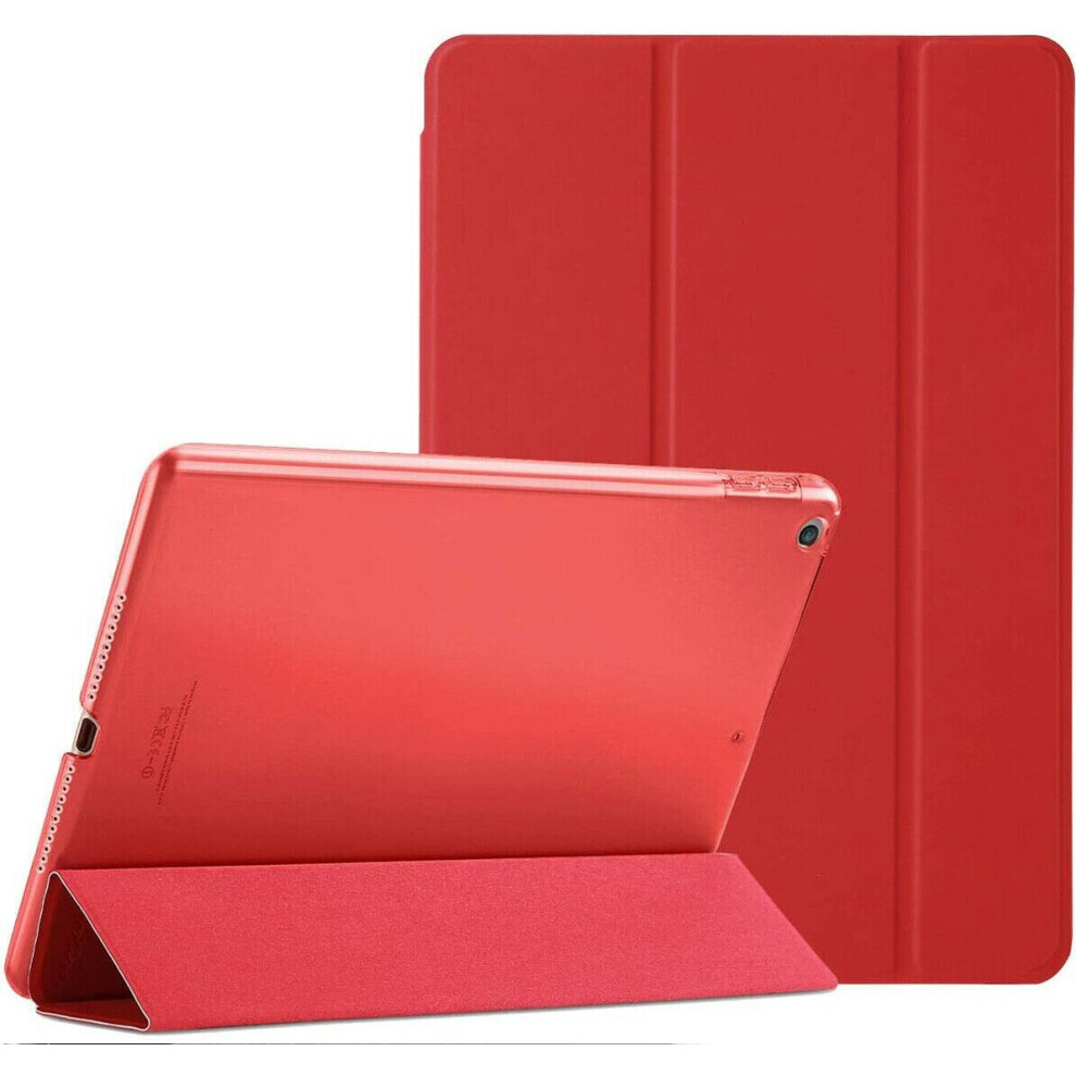 (Red) Shockproof Magnetic foldable Smart Stand Case Cover For Apple iPad 10.2 7th / 8th Generation(2019-20)