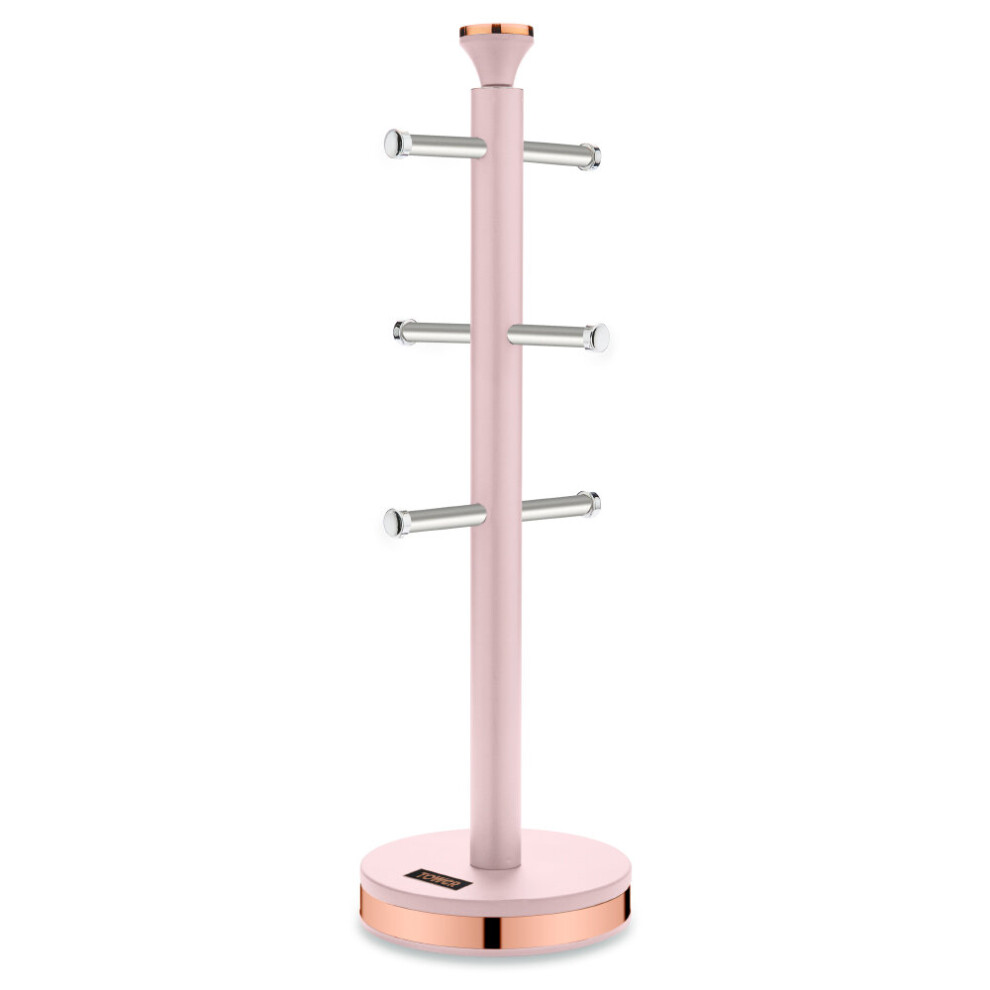 Tower Cavaletto T826132pnk Mug Tree, Stainless Steel Branches, Pink