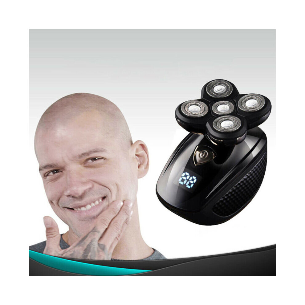 Electric Shaver Rechargeable Bald Head Razor Beard Trimmer Cordless Grooming Kit
