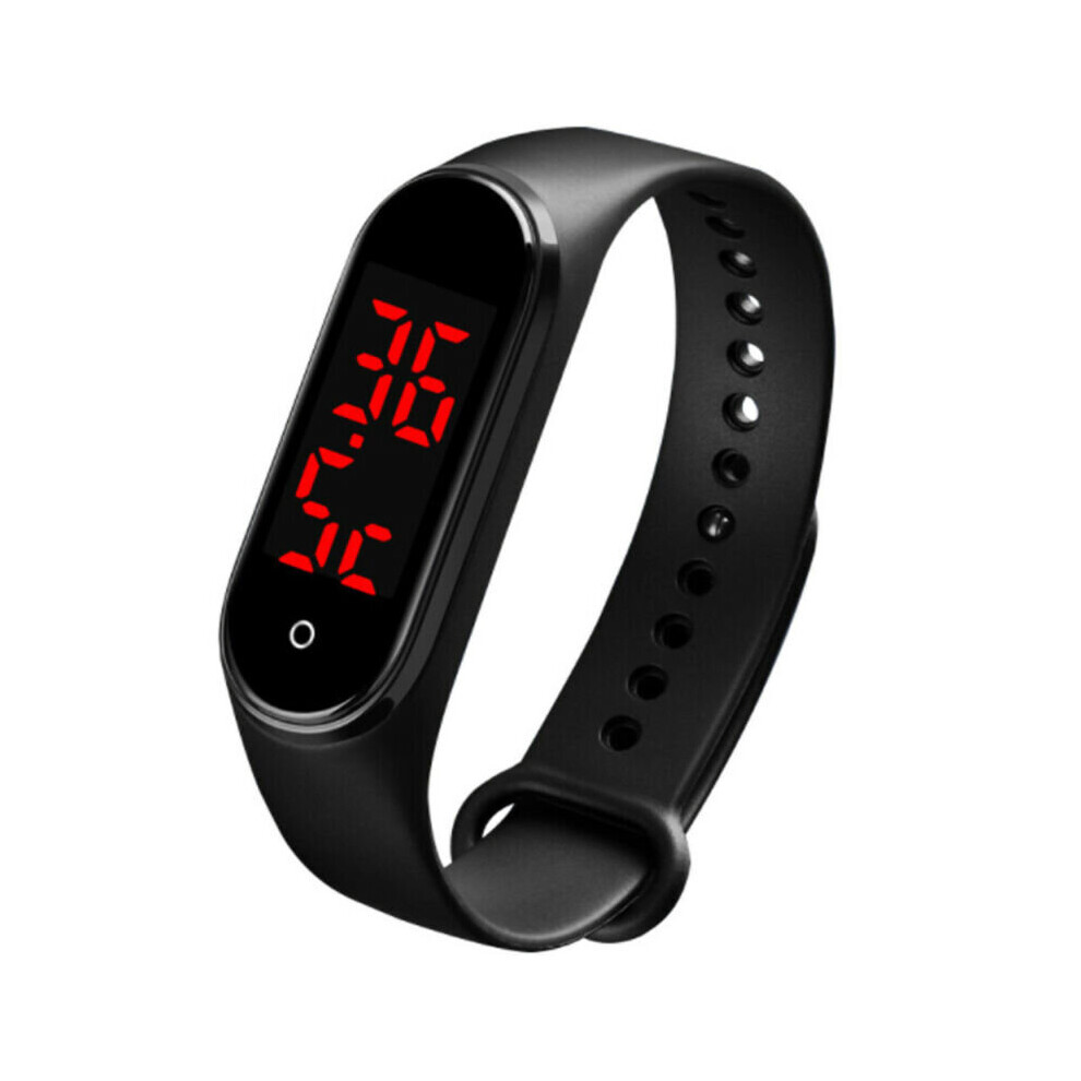 (Black) Smart Watch Bracelet Temperature Health Monitor Tpe Watch Wrist Sport Tracker Black 683546221162