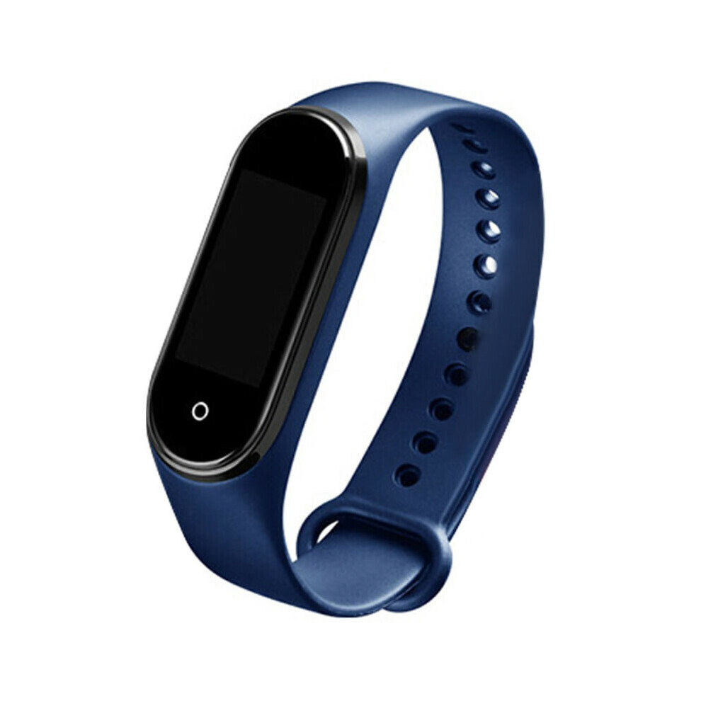 (Blue) Smart Watch Bracelet Temperature Health Monitor Tpe Watch Wrist Sport Tracker Blue 683546221155