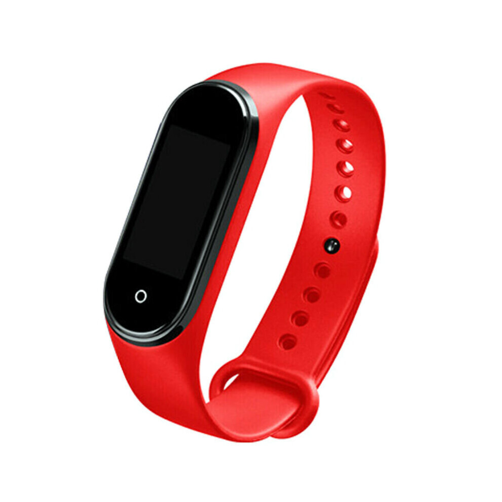 (Red) Smart Watch Bracelet Temperature Health Monitor Tpe Watch Wrist Sport Tracker Red 683546221179