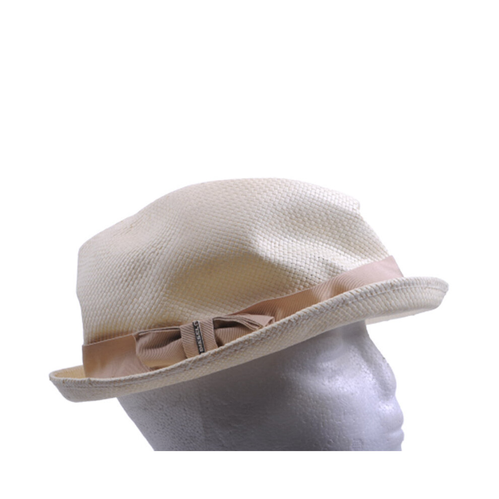 (Size II) DIESEL CRUMYKO Womens Straw Fedora Cowboy Hat Summer Sun Cap