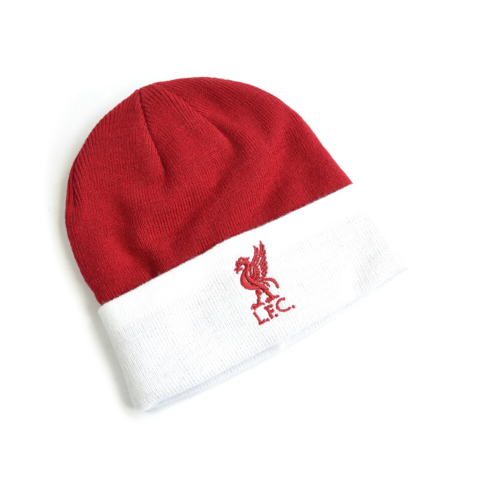 Liverpool Monroe Knitted Turn Up Hat Red White